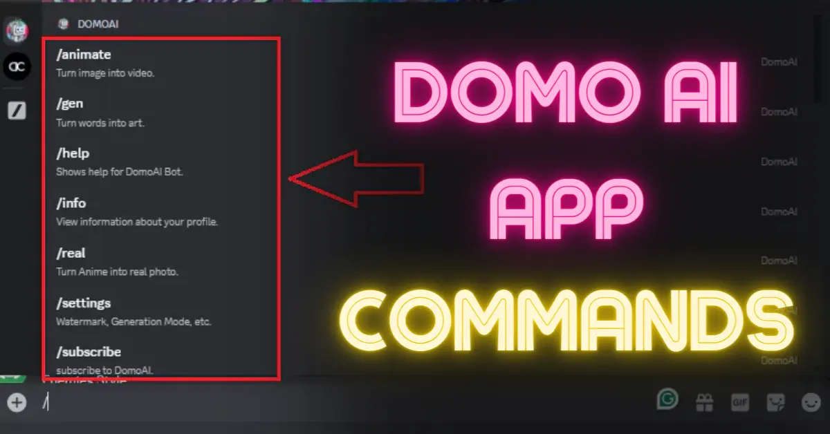 Domo ai commands